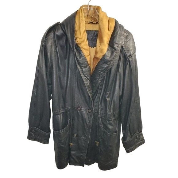 Clout Related Clothes Ladies Leather Coat Size Small - Picture 16 of 16